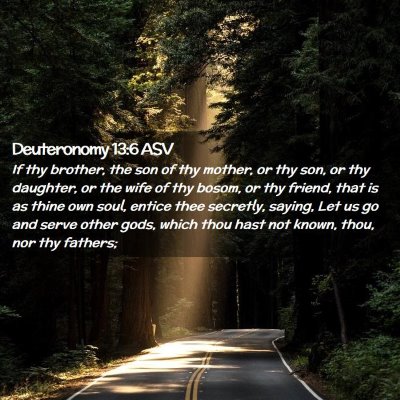 Picture 02 - Deuteronomy 13:6 ASV - If thy brother, the son of thy mother, or thy - Bible Verse Picture