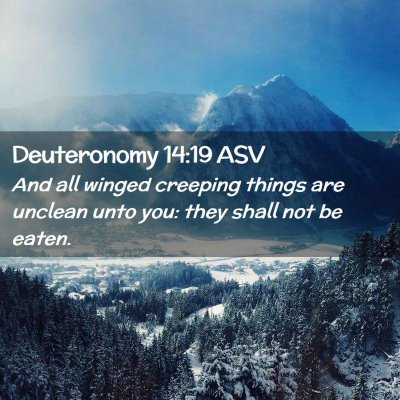 Picture 02 - Deuteronomy 14:19 ASV - And all winged creeping things are unclean unto - Bible Verse Picture