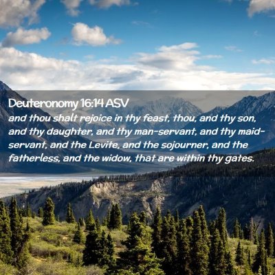Picture 02 - Deuteronomy 16:14 ASV - and thou shalt rejoice in thy feast, thou, and - Bible Verse Picture