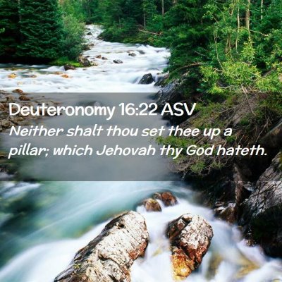Picture 02 - Deuteronomy 16:22 ASV - Neither shalt thou set thee up a pillar; which - Bible Verse Picture