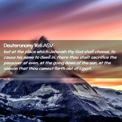 Picture 02 - Deuteronomy 16:6 ASV - but at the place which Jehovah thy God shall - Bible Verse Picture