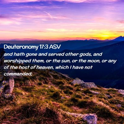 Picture 02 - Deuteronomy 17:3 ASV - and hath gone and served other gods, and - Bible Verse Picture