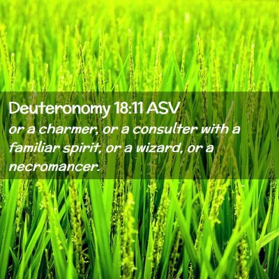 Picture 02 - Deuteronomy 18:11 ASV - or a charmer, or a consulter with a familiar - Bible Verse Picture
