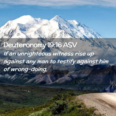 Picture 02 - Deuteronomy 19:16 ASV - If an unrighteous witness rise up against any man - Bible Verse Picture