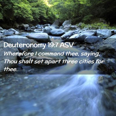 Picture 02 - Deuteronomy 19:7 ASV - Wherefore I command thee, saying, Thou shalt set - Bible Verse Picture