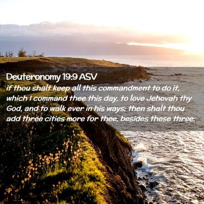Picture 02 - Deuteronomy 19:9 ASV - if thou shalt keep all this commandment to do it, - Bible Verse Picture