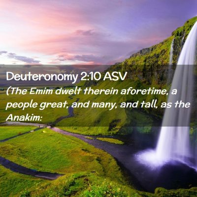 Picture 02 - Deuteronomy 2:10 ASV - (The Emim dwelt therein aforetime, a people - Bible Verse Picture