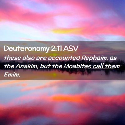 Picture 02 - Deuteronomy 2:11 ASV - these also are accounted Rephaim, as the Anakim; - Bible Verse Picture