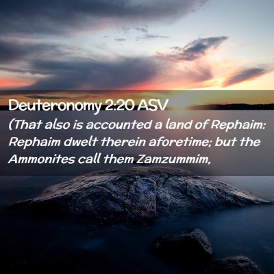 Picture 02 - Deuteronomy 2:20 ASV - (That also is accounted a land of Rephaim: - Bible Verse Picture