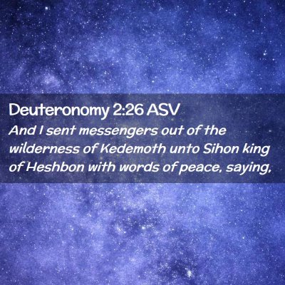 Picture 02 - Deuteronomy 2:26 ASV - And I sent messengers out of the wilderness of - Bible Verse Picture