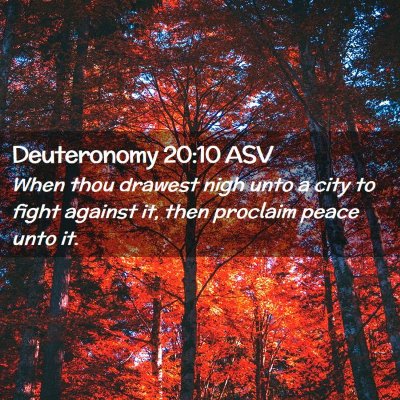 Picture 02 - Deuteronomy 20:10 ASV - When thou drawest nigh unto a city to fight - Bible Verse Picture