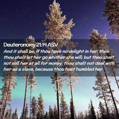Picture 02 - Deuteronomy 21:14 ASV - And it shall be, if thou have no delight in her, - Bible Verse Picture