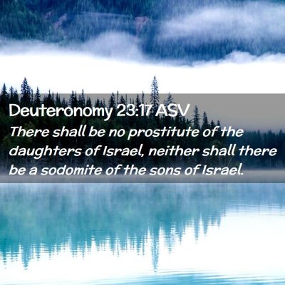 Picture 02 - Deuteronomy 23:17 ASV - There shall be no prostitute of the daughters of - Bible Verse Picture