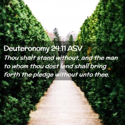 Picture 02 - Deuteronomy 24:11 ASV - Thou shalt stand without, and the man to whom - Bible Verse Picture