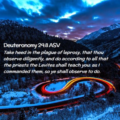 Picture 02 - Deuteronomy 24:8 ASV - Take heed in the plague of leprosy, that thou - Bible Verse Picture
