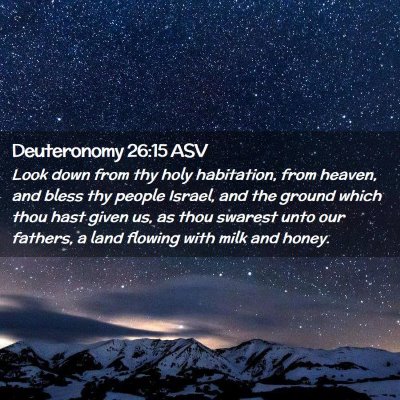 Picture 02 - Deuteronomy 26:15 ASV - Look down from thy holy habitation, from heaven, - Bible Verse Picture