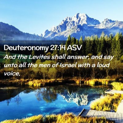 Picture 02 - Deuteronomy 27:14 ASV - And the Levites shall answer, and say unto all - Bible Verse Picture