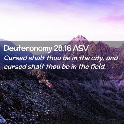 Picture 02 - Deuteronomy 28:16 ASV - Cursed shalt thou be in the city, and cursed - Bible Verse Picture