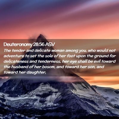 Picture 02 - Deuteronomy 28:56 ASV - The tender and delicate woman among you, who - Bible Verse Picture