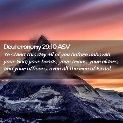 Picture 02 - Deuteronomy 29:10 ASV - Ye stand this day all of you before Jehovah your - Bible Verse Picture