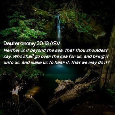 Picture 02 - Deuteronomy 30:13 ASV - Neither is it beyond the sea, that thou shouldest - Bible Verse Picture