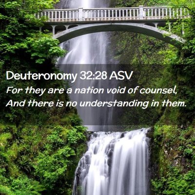 Picture 02 - Deuteronomy 32:28 ASV - For they are a nation void of counsel, And there - Bible Verse Picture