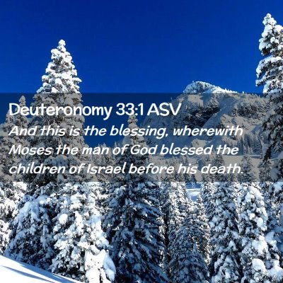 Picture 02 - Deuteronomy 33:1 ASV - And this is the blessing, wherewith Moses the man - Bible Verse Picture