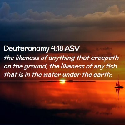Picture 02 - Deuteronomy 4:18 ASV - the likeness of anything that creepeth on the - Bible Verse Picture