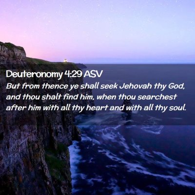 Picture 02 - Deuteronomy 4:29 ASV - But from thence ye shall seek Jehovah thy God, - Bible Verse Picture