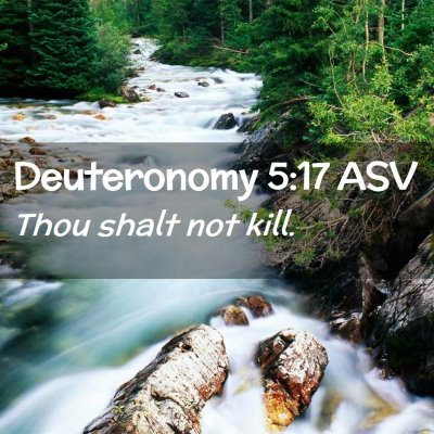 Picture 02 - Deuteronomy 5:17 ASV - Thou shalt not - Bible Verse Picture