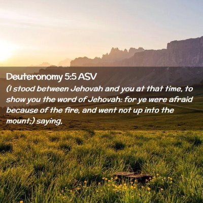 Picture 02 - Deuteronomy 5:5 ASV - (I stood between Jehovah and you at that time, to - Bible Verse Picture