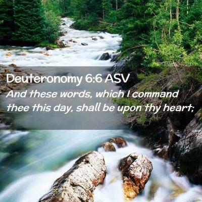 Picture 02 - Deuteronomy 6:6 ASV - And these words, which I command thee this day, - Bible Verse Picture