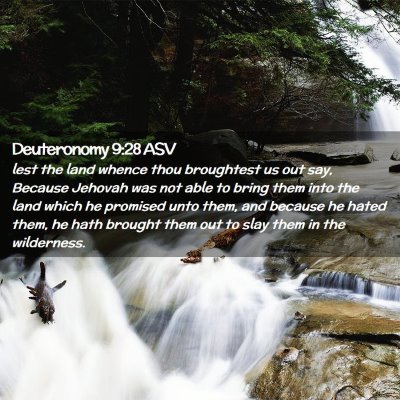 Picture 02 - Deuteronomy 9:28 ASV - lest the land whence thou broughtest us out say, - Bible Verse Picture