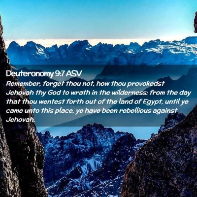 Picture 02 - Deuteronomy 9:7 ASV - Remember, forget thou not, how thou provokedst - Bible Verse Picture