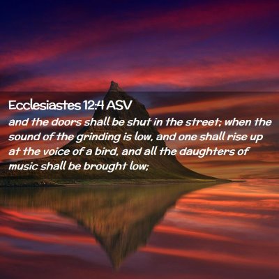Picture 02 - Ecclesiastes 12:4 ASV - and the doors shall be shut in the street; when - Bible Verse Picture