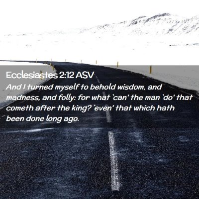 Picture 02 - Ecclesiastes 2:12 ASV - And I turned myself to behold wisdom, and - Bible Verse Picture