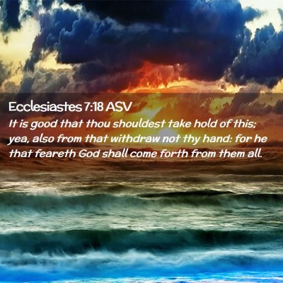 Picture 02 - Ecclesiastes 7:18 ASV - It is good that thou shouldest take hold of this; - Bible Verse Picture