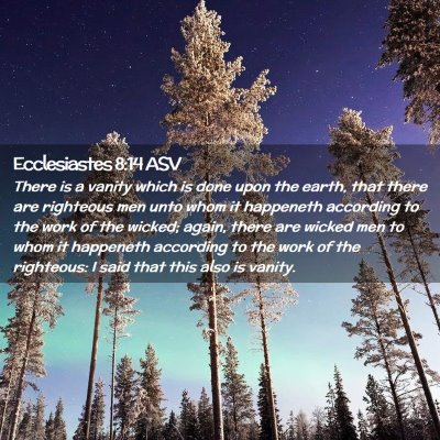 Picture 02 - Ecclesiastes 8:14 ASV - There is a vanity which is done upon the earth, - Bible Verse Picture