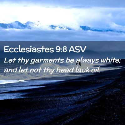 Picture 02 - Ecclesiastes 9:8 ASV - Let thy garments be always white; and let not thy - Bible Verse Picture
