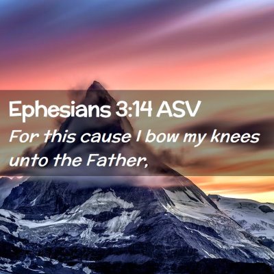Picture 02 - Ephesians 3:14 ASV - For this cause I bow my knees unto the - Bible Verse Picture