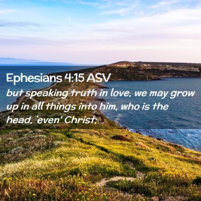 Picture 02 - Ephesians 4:15 ASV - but speaking truth in love, we may grow up in all - Bible Verse Picture