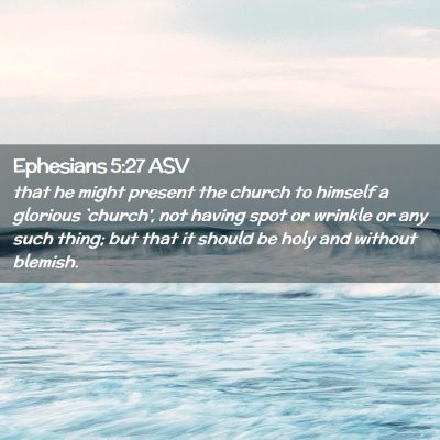 Picture 02 - Ephesians 5:27 ASV - that he might present the church to himself a - Bible Verse Picture