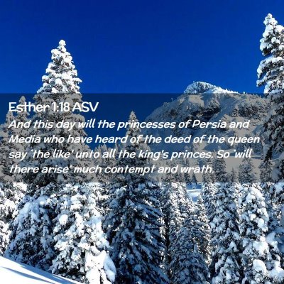 Picture 02 - Esther 1:18 ASV - And this day will the princesses of Persia and - Bible Verse Picture