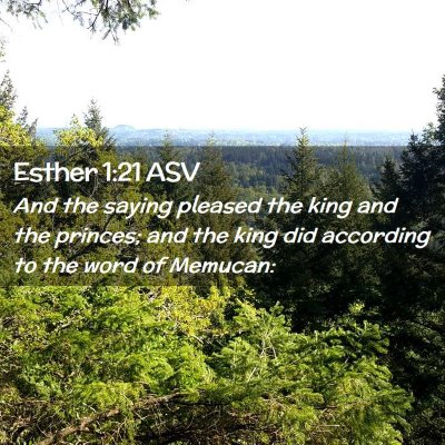 Picture 02 - Esther 1:21 ASV - And the saying pleased the king and the princes; - Bible Verse Picture