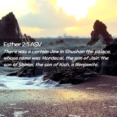 Picture 02 - Esther 2:5 ASV - There was a certain Jew in Shushan the palace, - Bible Verse Picture