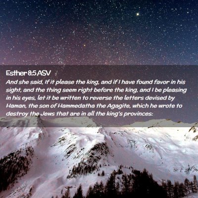 Picture 02 - Esther 8:5 ASV - And she said, If it please the king, and if I - Bible Verse Picture