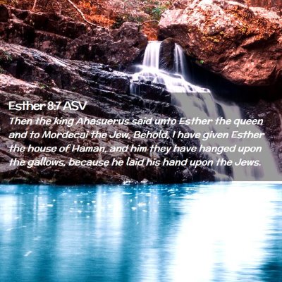 Picture 02 - Esther 8:7 ASV - Then the king Ahasuerus said unto Esther the - Bible Verse Picture
