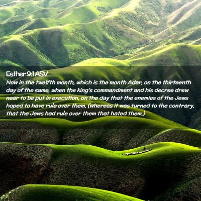 Picture 02 - Esther 9:1 ASV - Now in the twelfth month, which is the month - Bible Verse Picture