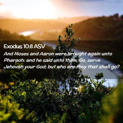 Picture 02 - Exodus 10:8 ASV - And Moses and Aaron were brought again unto - Bible Verse Picture