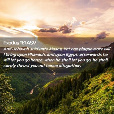 Picture 02 - Exodus 11:1 ASV - And Jehovah said unto Moses, Yet one plague more - Bible Verse Picture